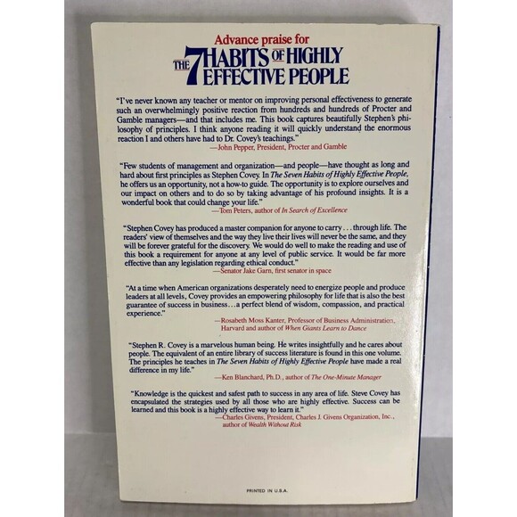 The 7 Habits of Highly Effective People by Stephen R Covey Paperback Good - Picture 2 of 6